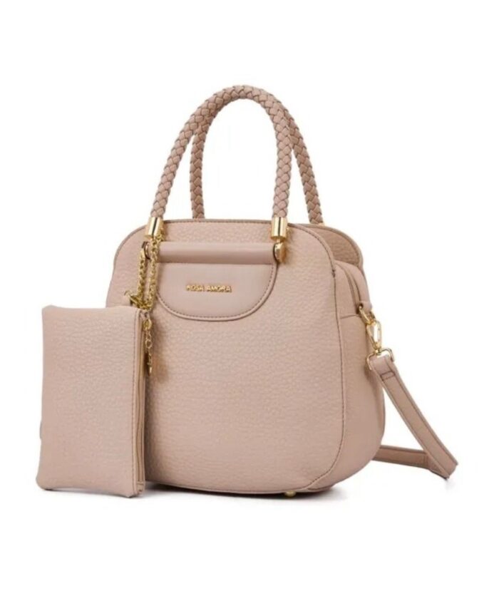 bolsa rosa amora 6087 bege
