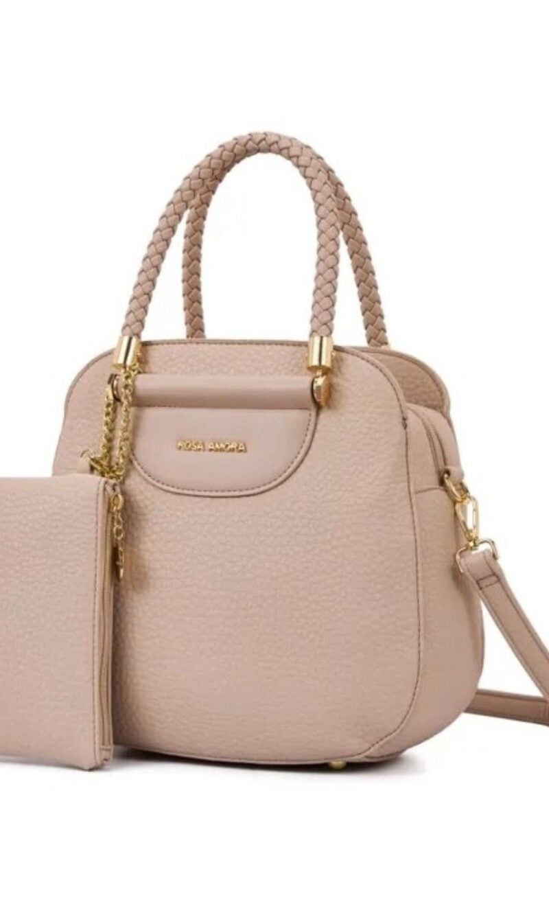 bolsa rosa amora 6087 bege