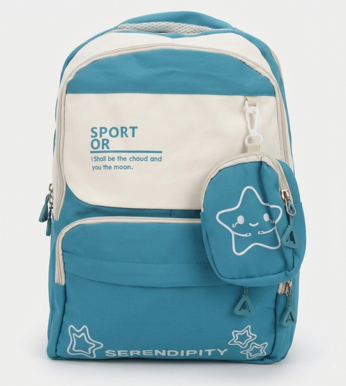 mochila azul nylon