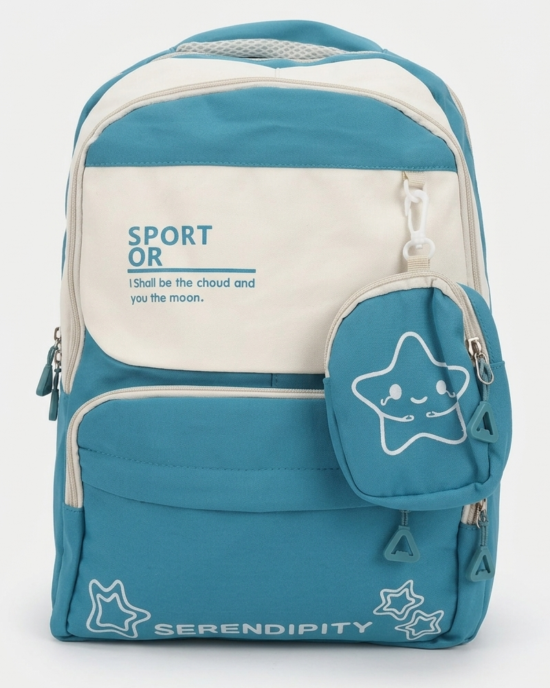 mochila azul nylon