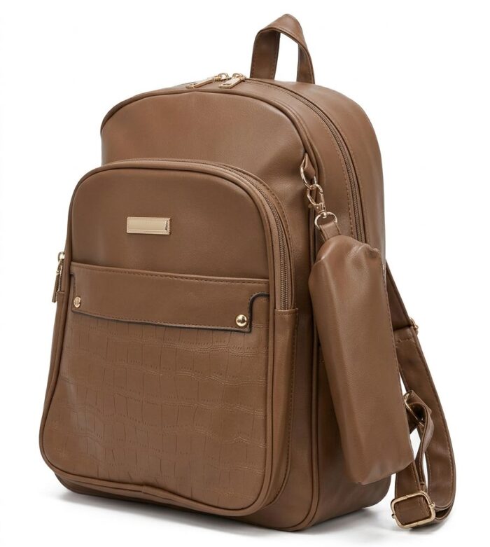 mochila social bege