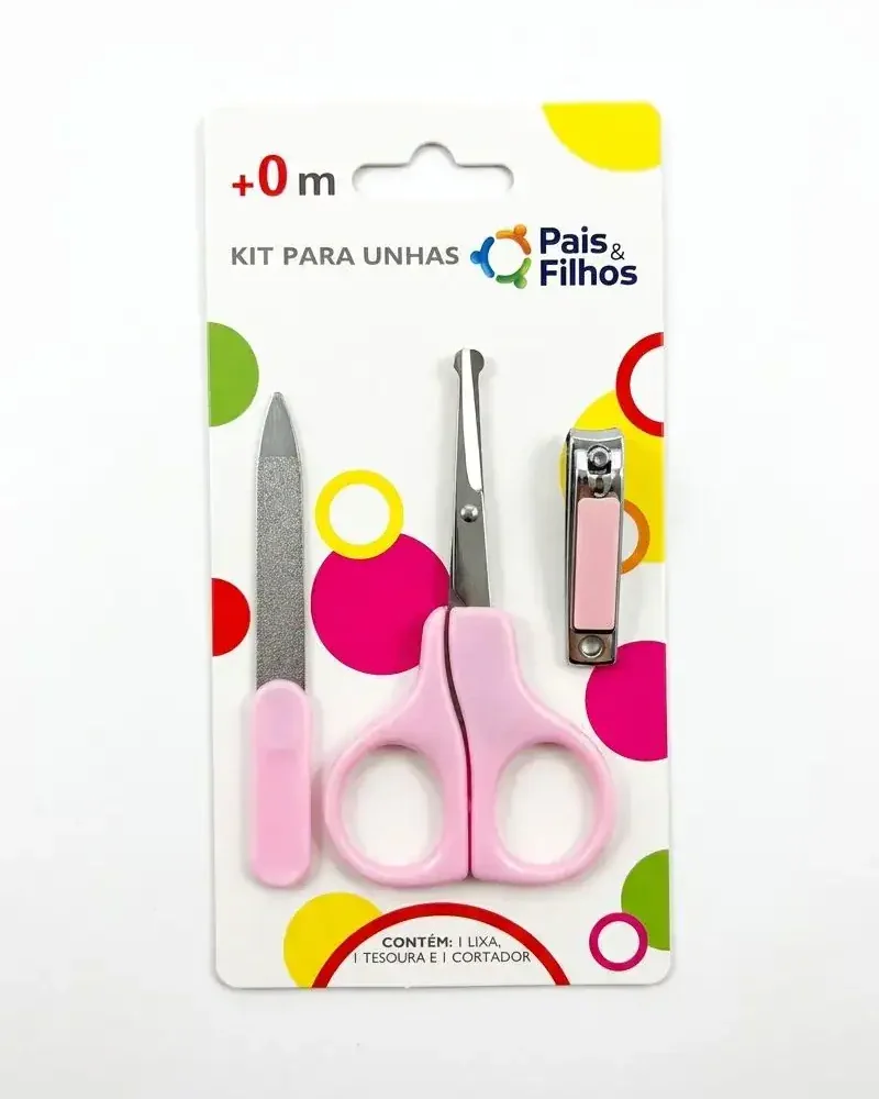 kit para unhas rosa