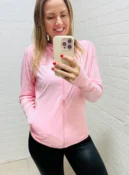 jaqueta esportiva rosa