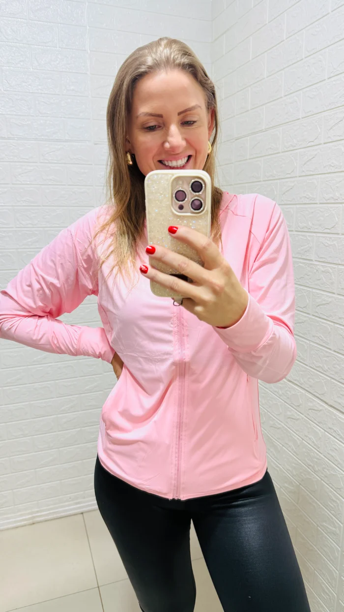 jaqueta esportiva rosa
