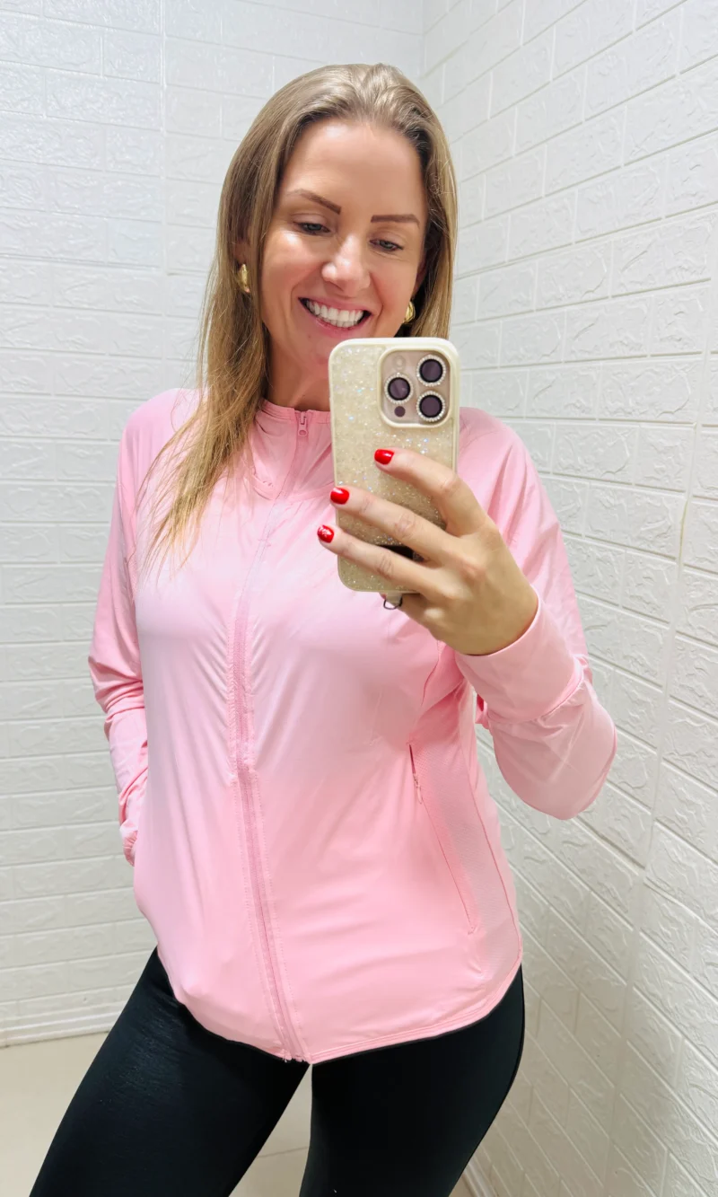 jaqueta esportiva rosa
