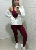 legging rosa bella vinho