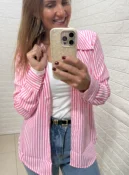 camisa listrada azul