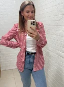 camisa listrada azul