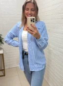 camisa listrada azul