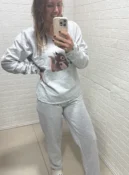 conjunto pijama cinza esquilo peluciado