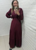vestido longo estampa camponesa verde