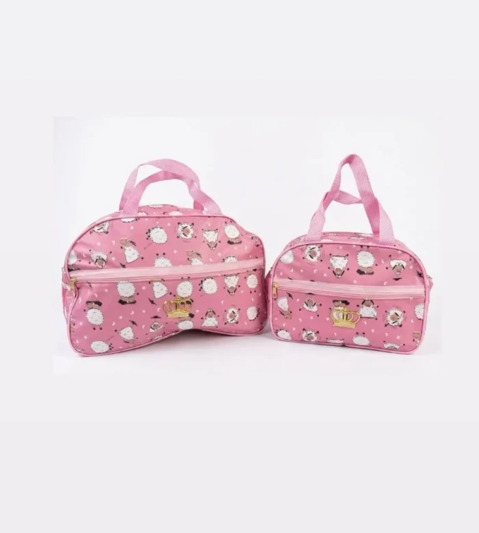 kit bolsa maternidade rosa ovelinhas
