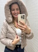 jaqueta dupla face feminina nude