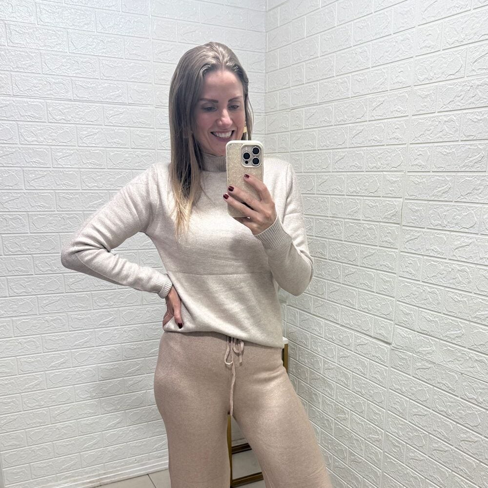 blusão peluciado creme