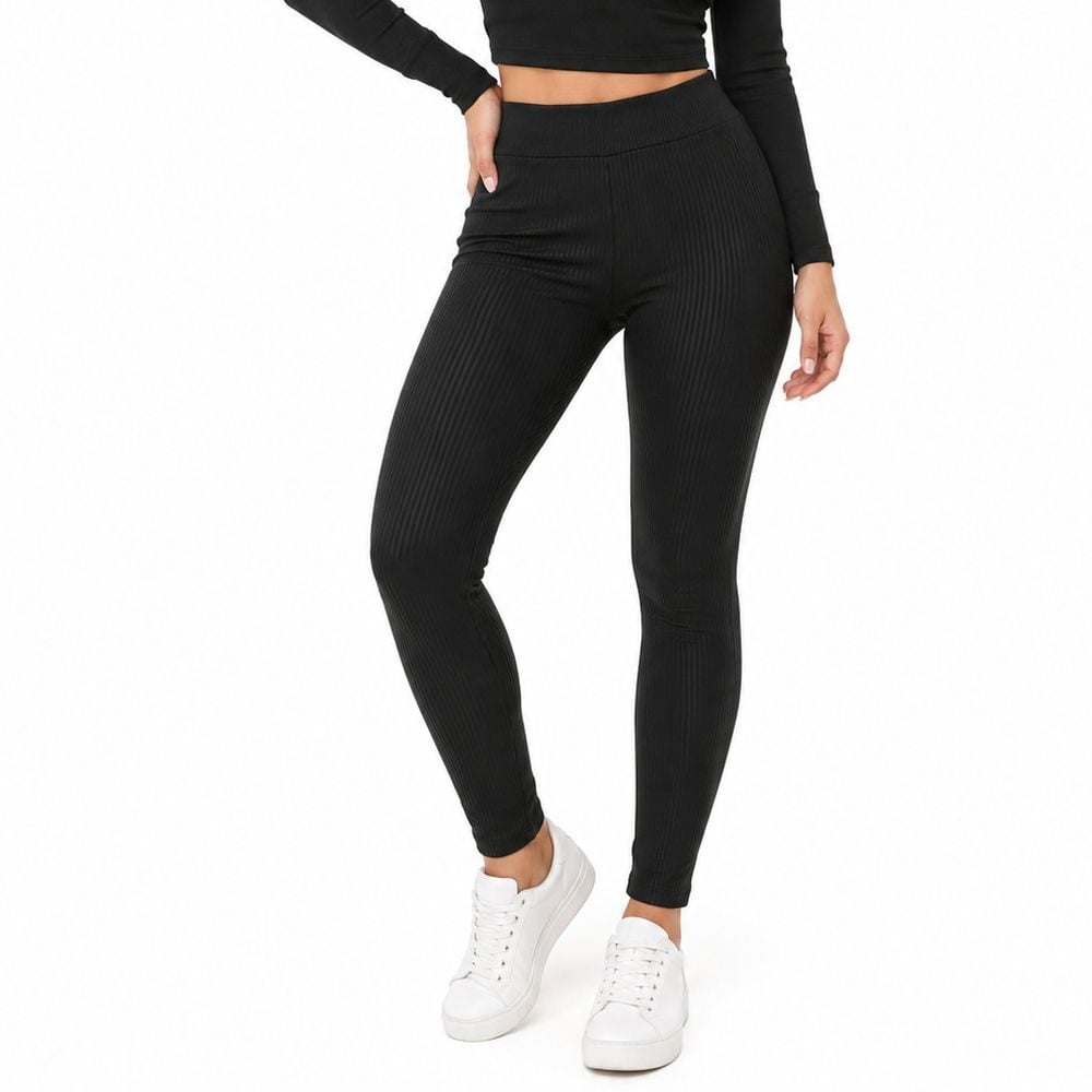 legging canelada peluciada preto