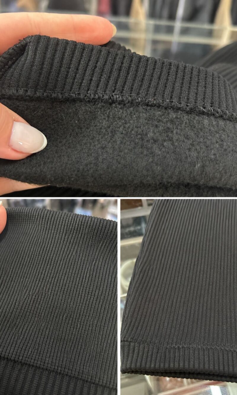 legging canelada peluciada preto